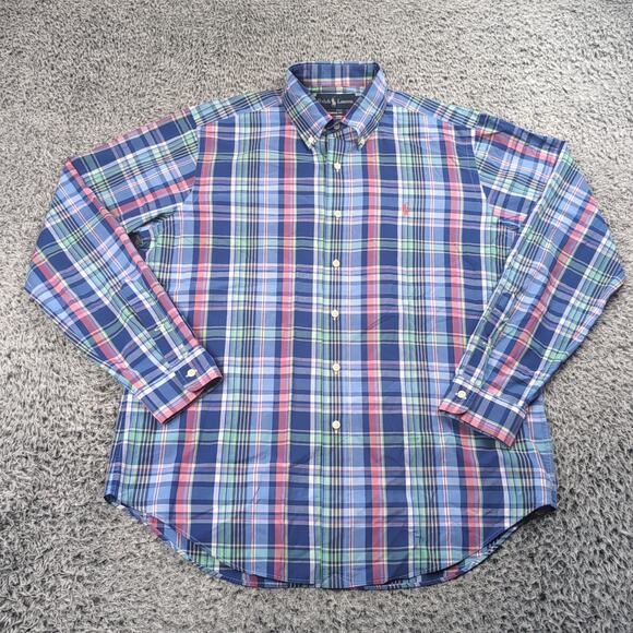 Polo by Ralph Lauren Other - Polo Ralph Lauren Shirt Adult Large Blue Red Preppy Casual Work Plaid Classic